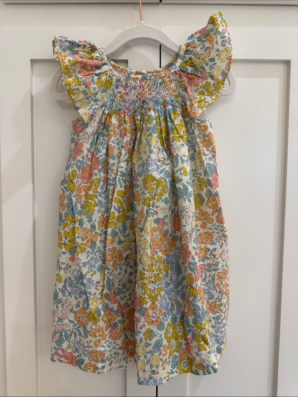 Gil & Niya Floral Flutter Sleeve Dress NWT